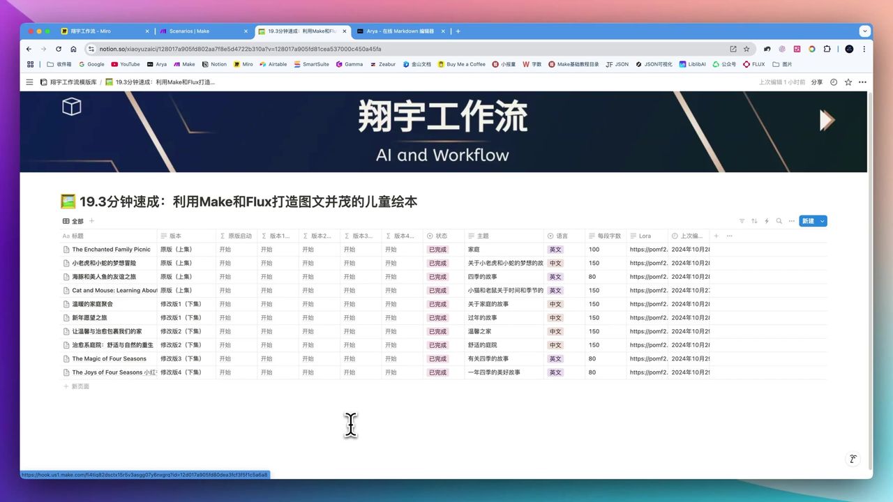 原始工作流输出